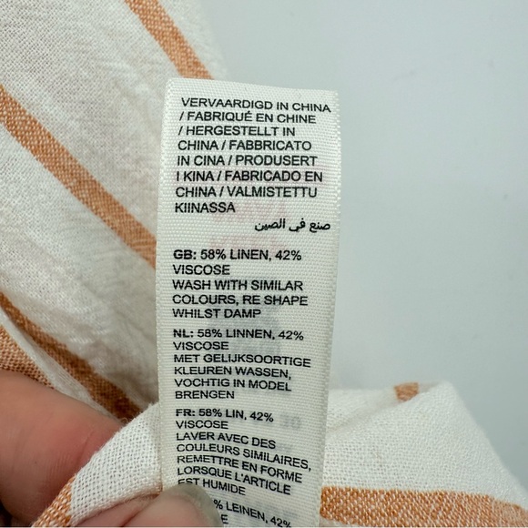 Fat Face Linen Viscose Striped Button Up Tunic Billie Shirt Size 12 - Picture 11 of 13